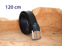 Pánský kožený pásek černý 25-1-60 obvod pasu 120 cm - dlouhý, Penny Belts