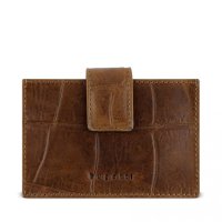 Ko�en� pouzdro na karty Nevio 49591607 hn�d� cognac, Bugatti