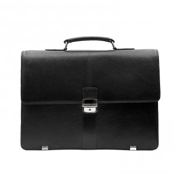 Pánská kožená aktovka s kapsou na notebook 13,3" 112-5056 černá matná, Arwel