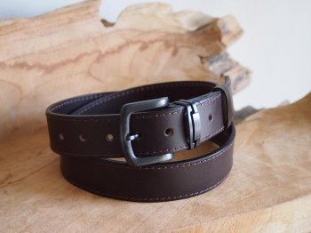 Pánský kožený hnědý pásek 9-1-40, Penny Belts