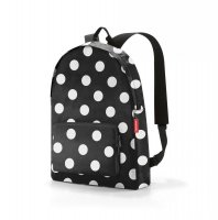 Dmsk skldac batoh mini maxi rucksack dots white AP7073, Reisenthel