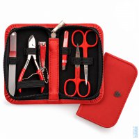 D�msk� 6-ti d�ln� ko�en� sada na manik�ru L 52139 MC RED �erven�, Kellermann