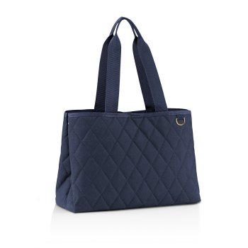 Kabelka Reisenthel Classic shopper L Rhombus midnight gold DK4110 tmav modr, Reisenthel