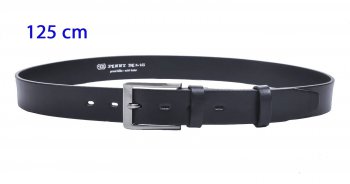 Dlouhý pánský kožený pásek černý 35-100-4-60 obvod pasu 125 cm, Penny Belts