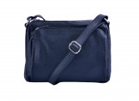 Kožená crossbody kabelka 5542 modrá, MAXFLY