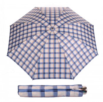 Luxusní deštník Minimatic SL check blue doprava zdarma, KNIRPS