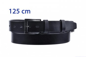 Pánský kožený černý pásek 14-60  dlouhý (obvod pasu 125 cm), Penny Belts