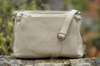 Kožená crossbody kabelka 5542 béžová, MAXFLY