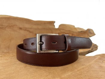 Pánský kožený společenský pásek 30-020-506 hnědý, Penny Belts