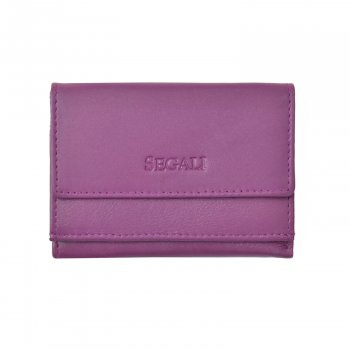 Kožená peněženka dámská malá  SG-1756 fuchsia - fialová, SEGALI