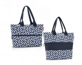 Elegantn nkupn kabelka na zip shopper e1 signature navy RJ4073, Reisenthel