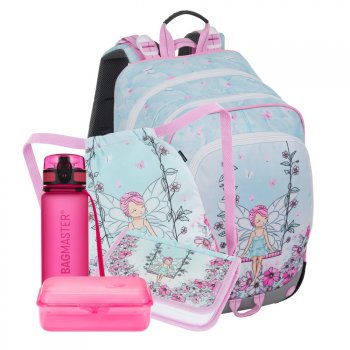 ALFA 25 A velký školní set pro prvňáčky – víla (batoh + penál + sáček + lahev + box), Bagmaster