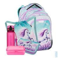 Velk� �koln� set LUMI 26 B batoh, s��ek, pen�l, lahev a box - k��, lehk� ergonomick� set pro prv���ky, Bagmaster