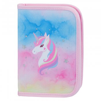 Školní penál Rainbow Unicorn A-32381 jednorožec a duha, Baagl